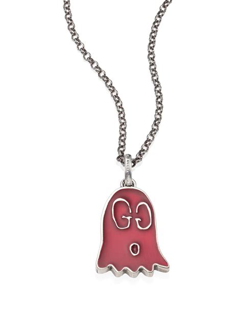 gucci ghost necklace men|gucci ghost necklace pendant pink.